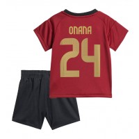 Maglie da calcio Belgio Amadou Onana #24 Prima Maglia Bambino Europei 2024 Manica Corta (+ Pantaloni corti)